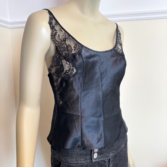 Victoria's Secret black satin lace camisole - Picture 2 of 10
